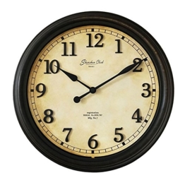 ANDEa Runde einfache Quarz Uhr Retro tun alte kreative Wanduhr stumm Schlafzimmer Wohnzimmer Uhren und Uhren 39.5 * 39.5CM Creative.a ( Farbe : #1 ) - 1