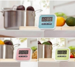 ELEGIANT Digital große LCD Display Küchentimer Küchenuhr Kurzzeitmesser Kurzzeitwecker elektronischer Timer KITCHEN COOKING Time ''Countdown'' mit Magnethalter Grün - 1