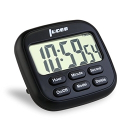 LUOEM Küchentimer Digital Timer 24 Stunden Küchen Timer mit großes LCD Display und Alarm laut Ring Timer - 1