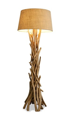 Lampe 97046 Stehlampe 155cm hoch Holz Holzlampe Unikat braun Treibholz Handarbeit Stehleuchte - 1