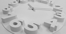 Wanduhr 3D in weiß 35 cm Quarz Designer Küchenuhr Uhr mit 3D-Zahlen - 2