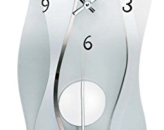 AMS 7246 Wanduhr Glas Modern Pendel - 1