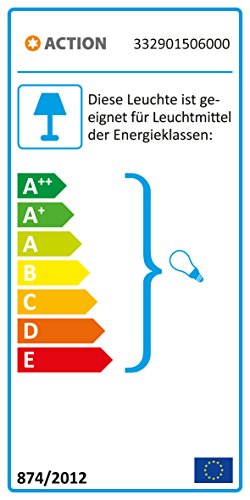 ACTION by WOFI 332901506000 , Standleuchte; Serie: Fynn; Farbe: Nickel matt; Farbe (Schirm): grau; 1x E27 60 Watt; Höhe: 150 cm/ Ø: 25 cm, Metall, 60 watts , E27, Nickel-matt/Grau, 25 x 25 x 150 cm - 1