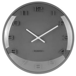 Karlsson KA5649GY - Wanduhr - ELEVATED - grau - Metall / Glas - Ø 25 cm - 1