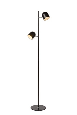 Lucide Skanska -LED -Stehlampe -Leddim.  -2 x 5 W, 2700 K, Metall, Integriert, 5 W, Black, 32 x 32 x 141 cm - 1