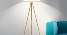 tomons Stehlampe Stativ aus Holz für das Wohnzimmer, Schlafzimmer und andere Zimmer, Skandinavischer Stil, 148 cm Höhe – FL1002 - 2