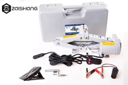 12V Elektrischer Wagenheber Heber Scherenwagenheber 2 Tonnen Auto Scherenlift (Grey) - 1