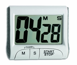 CHARLLEAN Elektronischer Timer mit Stoppuhr, Digitale Küchenuhr elektronischer Küchentimer mit Berührungsempfindlicher Bildschirm LCD Anzeigen, Kurzzeitmesser, Extra Großes Display, Lautem Alarm - 1