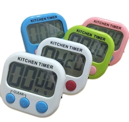 Da.Wa Digitale Küchenuhr/Timer, Küchentimer Digital Timer mit großem Bildschirm und Magnet für die Küche zum Kochen, Backen, Spiele, Sport und Büro, Grün (Ohne Batterien) - 1